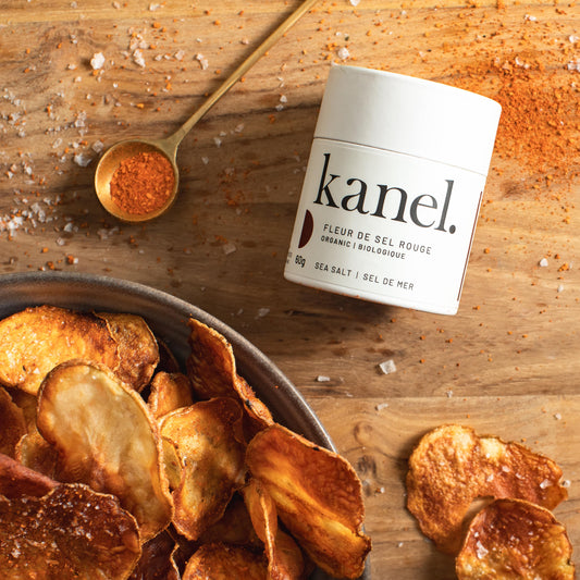 Oven Baked Potato Chips with Fleur de Sel Rouge