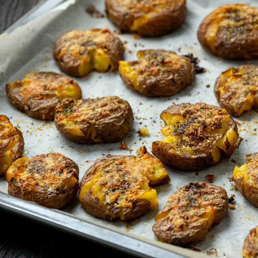 Holy Grail Garlic Smashed Potatoes