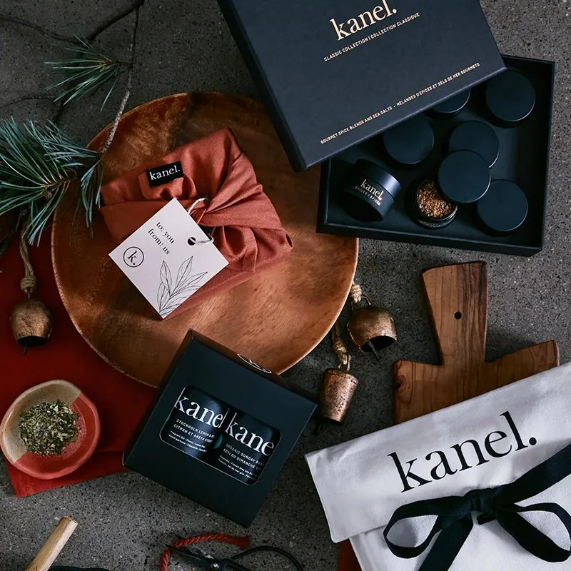 Linen Gift Bag with Black Bow